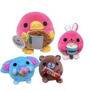 ZURU Snackles Plush Bundle Rabbit Elephant Bear Platypus Easter basket Cuddly